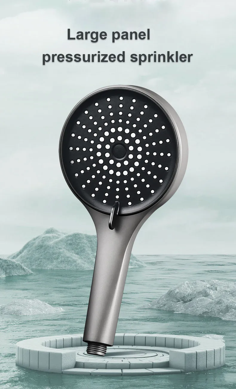 High-Pressure Multifunctional Rain Shower Head with Stainless Steel Filter Steel Rainfall Shower Set