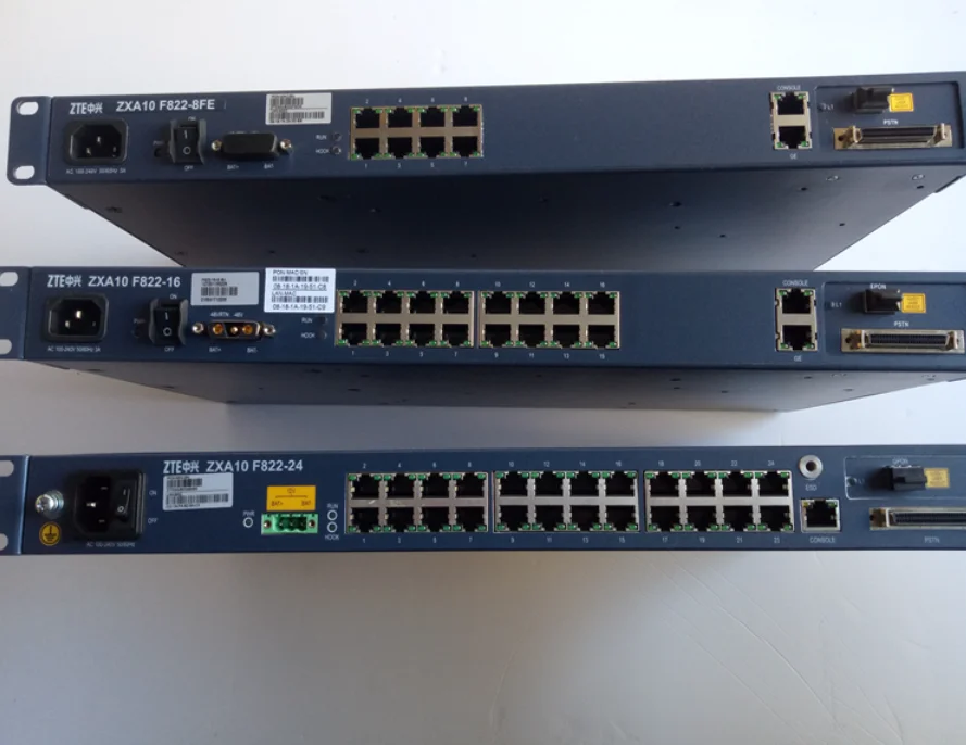ZTE ZXA10 MDU ONU F822-8/16/24FE - Reliable Fiber Optic