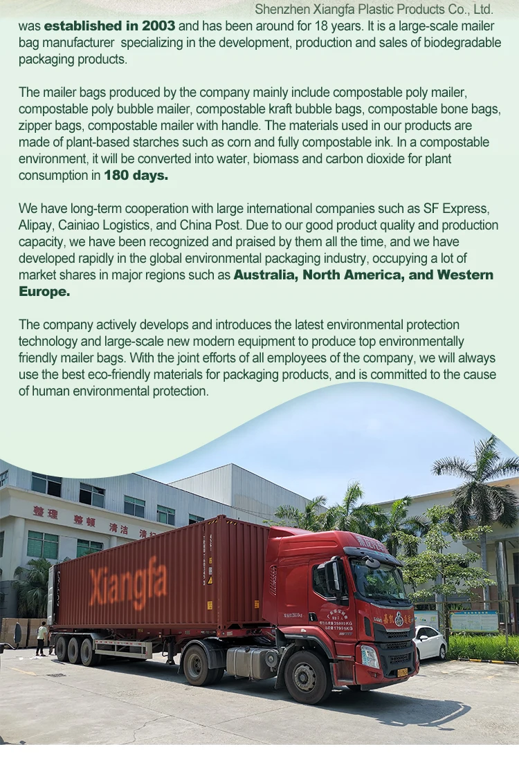 Custom Printed Biodegradable Eco Friendly Compostable Pink Poly Bubble