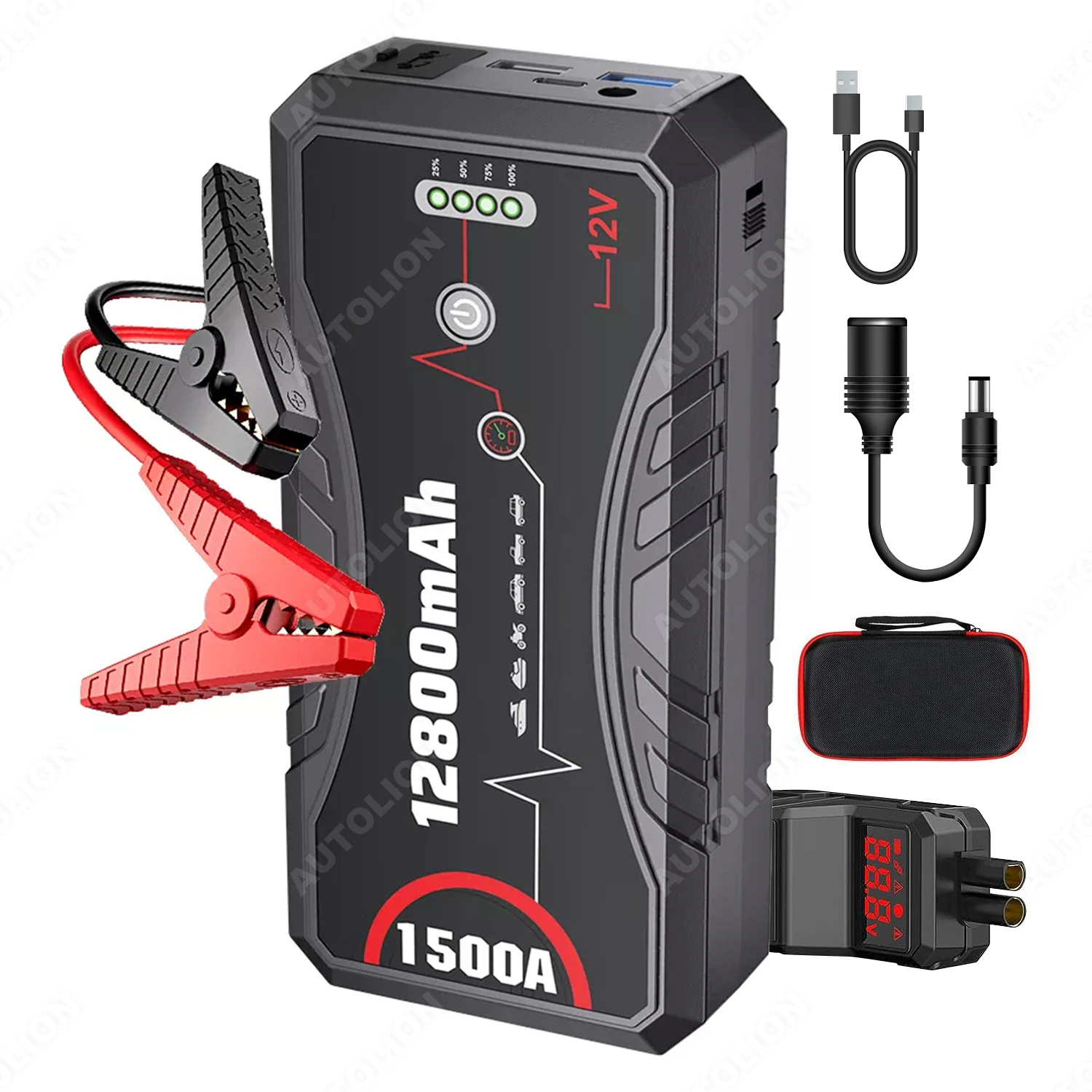 Factory Price 12V 12800mAh Portable Car Jump Start Multifunction
