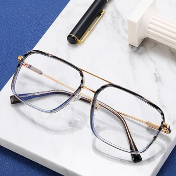 Fashion Business Round Eyewear New Design Men's Optical Glasses Ultem Frame Male Eyeglasses Metal Optical Frames