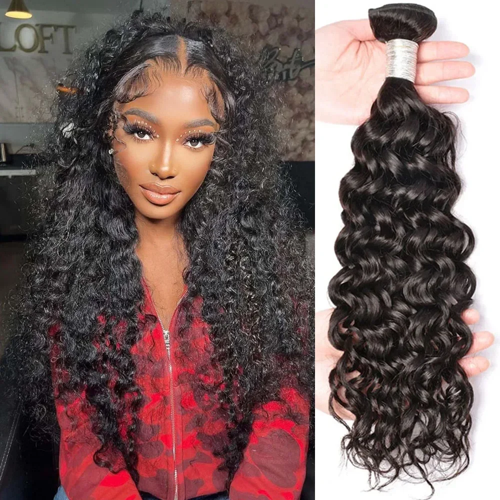 Brasiliano Water Wave Hair Bundles 12A Remy Human Hair Extensions per le donne_voghion.com