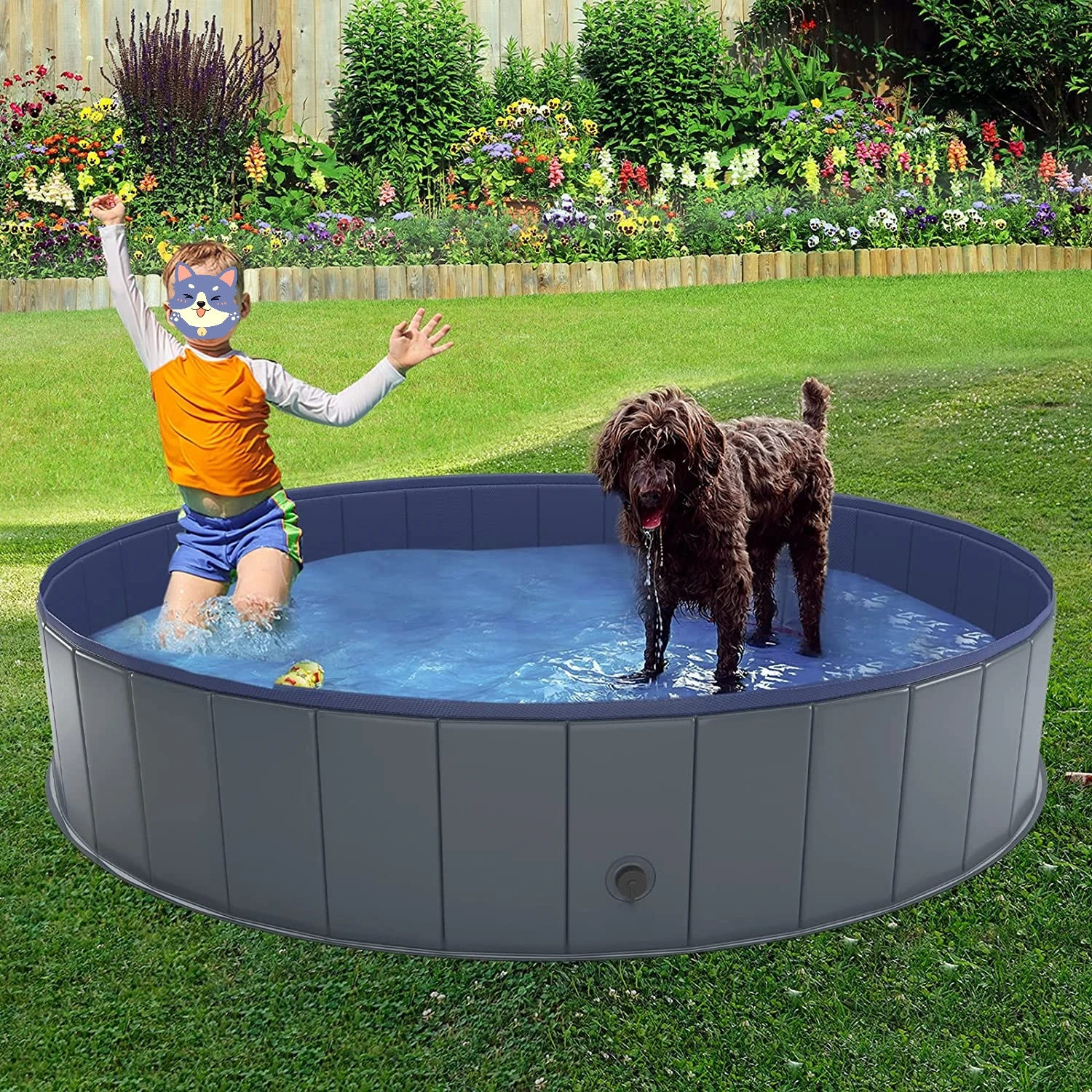 Hot Selling 80/120/160 Cm Foldable Waterproof Pet Pool Bathtub Custom  Collapsible Dog Swimming Pool Pet Bath Tub