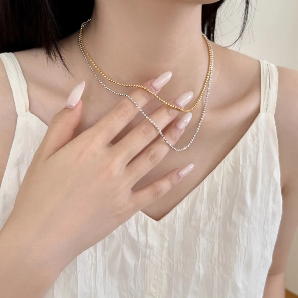 KAKODIY 925 Sterling Silver Zircon Necklace Women's Jewelry Lightweight Adjustable Length Chain Zirconia Necklace Simple Necklace detail 3