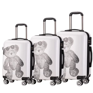 Custom Digital Luggage Bags Travelling Trolley Suitcases Baggage Set PC Hard Shell Plastic in 20 24 28 Inch
