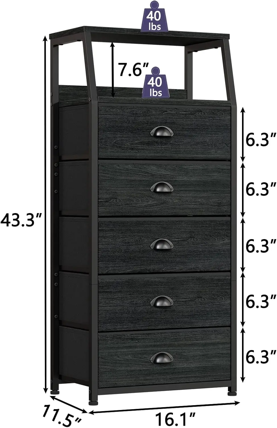 Customized Wooden Space-Saving Chest with Fabric Dressers  Idea for Bedroom Coat Closet Storage Cabinet and Home Furniture