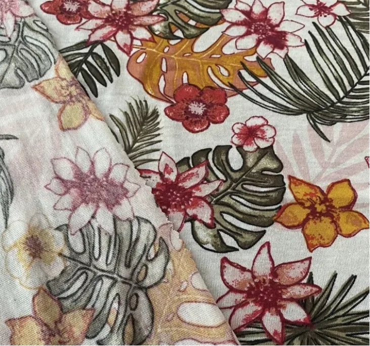 Fancy Design Small Flowers Print Breathable Knitted 100% Polyester Spun Poly Jersey Fabricfor Women Dresses