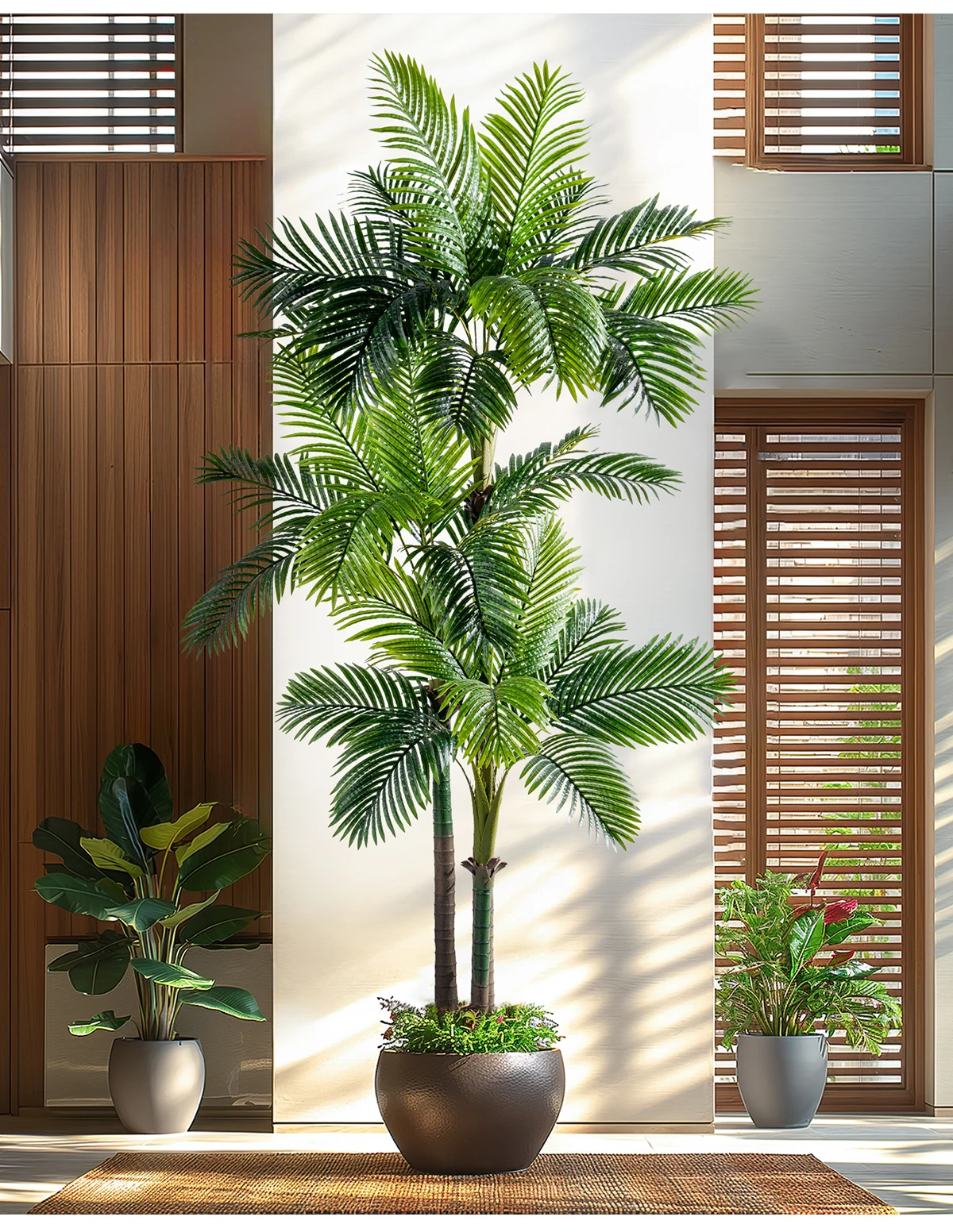Manufacturer Direct Sales 8 Feet Giant UV-Resistant Artificial Plastic Palm Tree Home/Outdoor Landscaping Greening Plant supplier