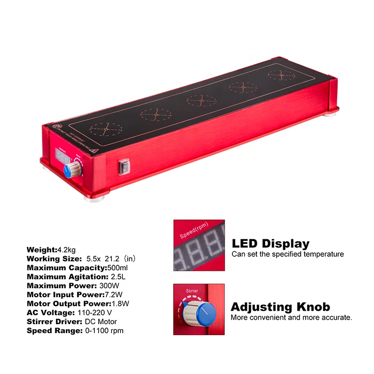 THMS-5H  multi position hotplate ceramic magnetic stirrer