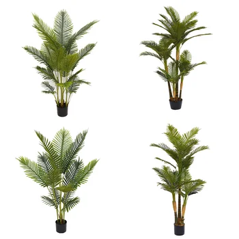 High-quality artificial green decorative tree artificial plastic palm tree for indoor