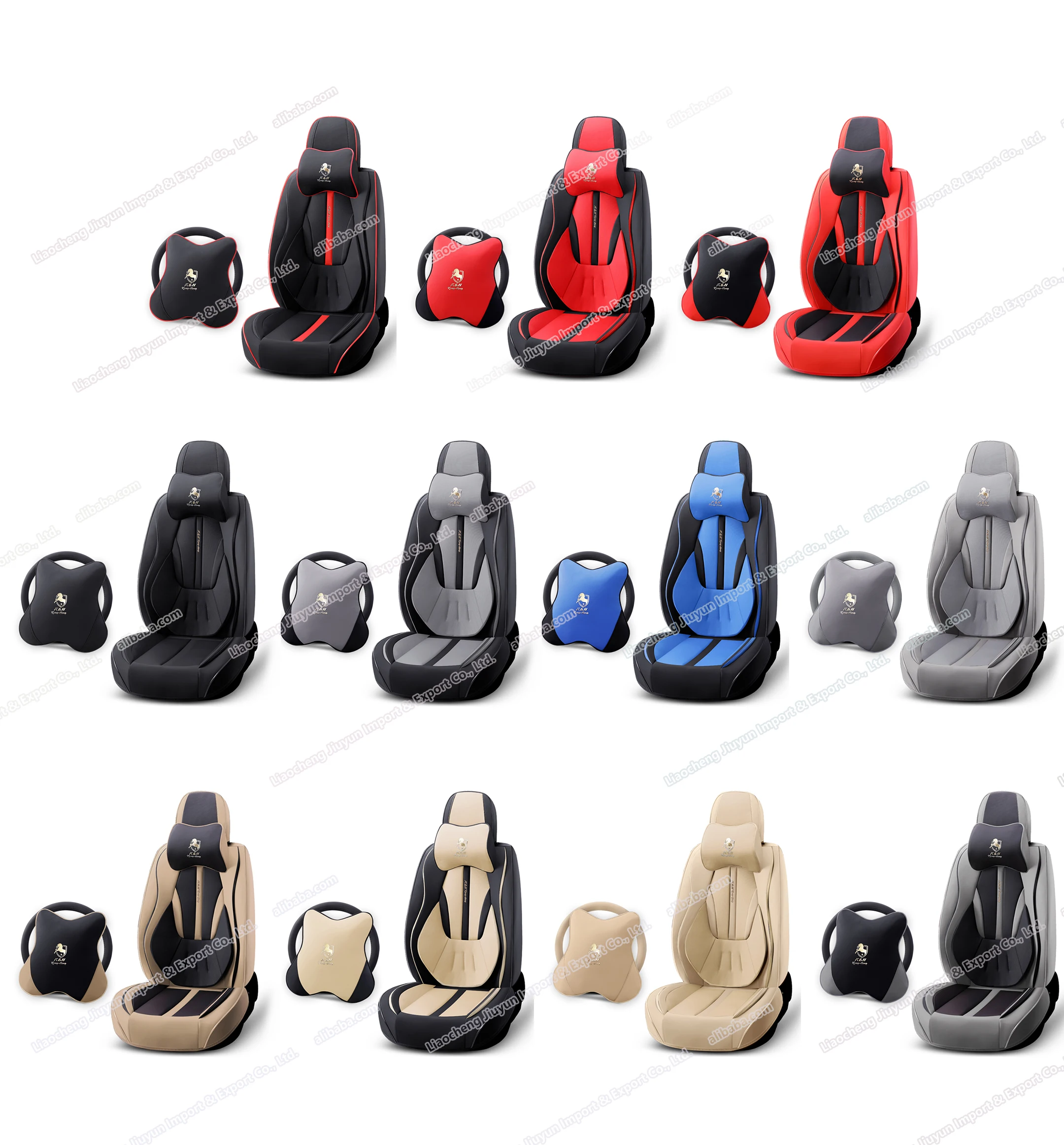 Factory Wholesale Leather Car Seat Cover Full Set Universal Luxury Car