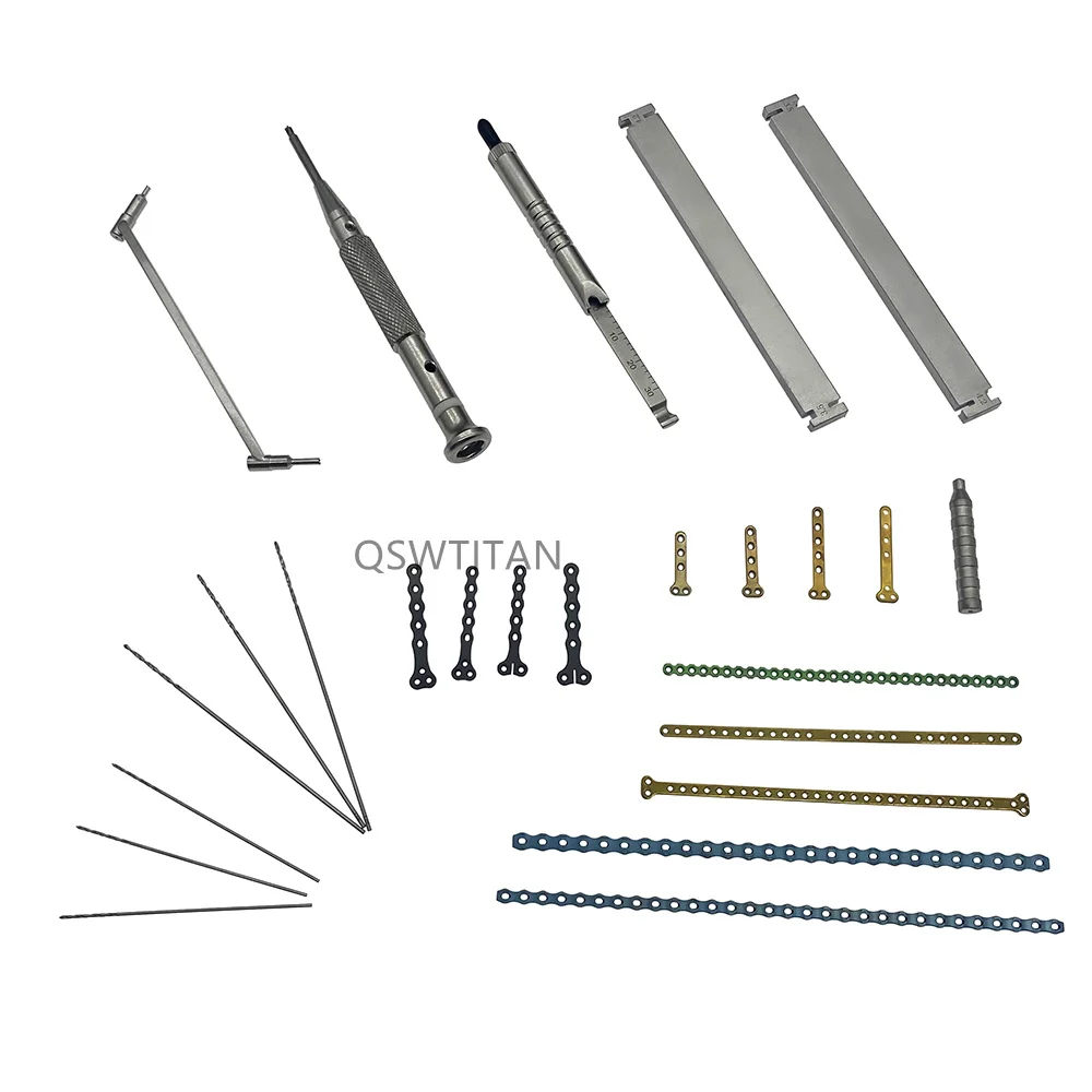 ALPS Mini Titanium Locking Plate System Kit 1.1  1.6mm Small Pet Orthopedic Veterinary Surgical Instruments Set