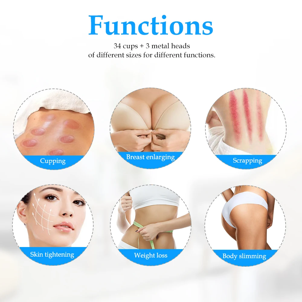 Breast Enlargement Mechanical Pump Vacuum Therapy Cupping Buttock Lifting Butt Lift Breast Enlargement Machine