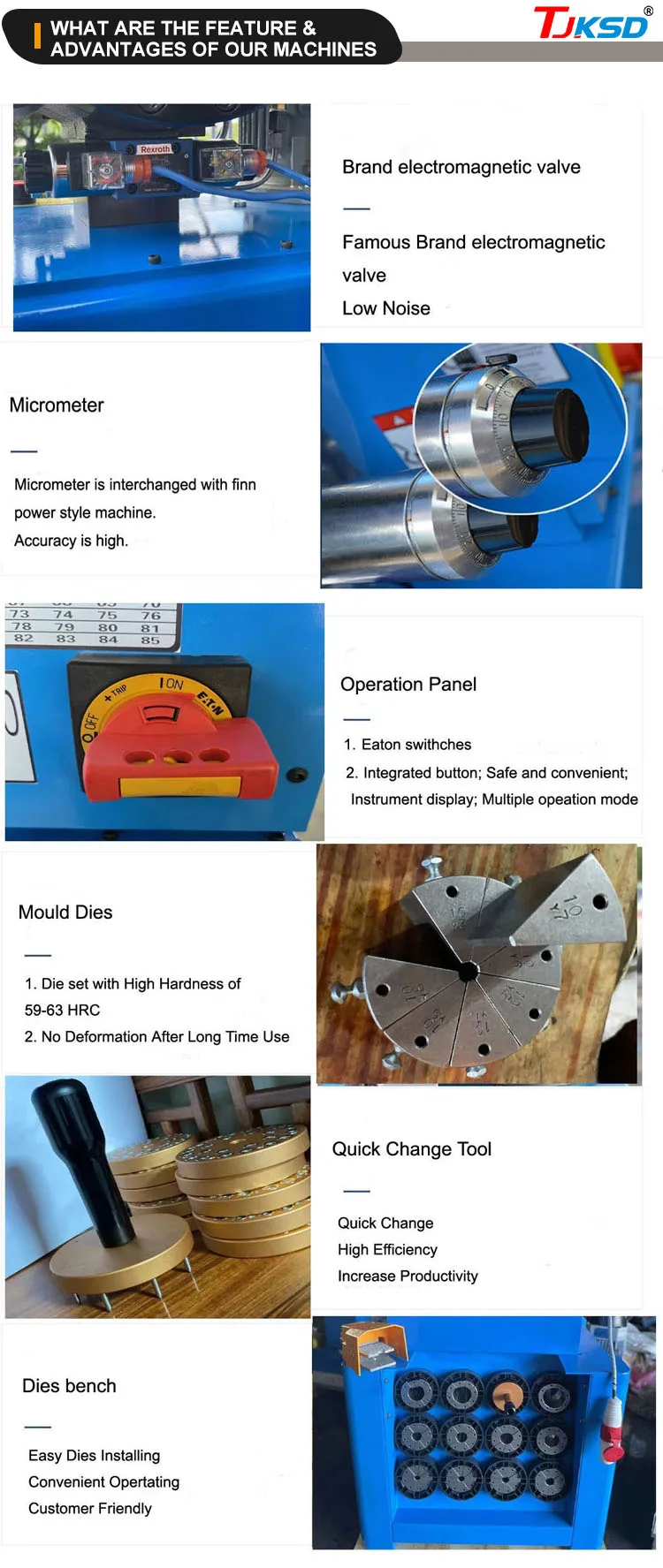 P32 1/4-2'' 2.5inch 4sh 6sp air Conditioner Hose Pipe Crimping Tools Crimper Hydraulic Hose Pressing Machine