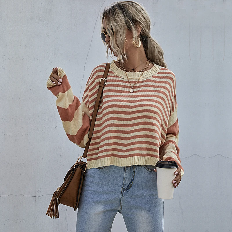 Striped Design Ladies Sweater 