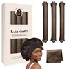 Shower cap set-coffee-3 pcs-silk scarf