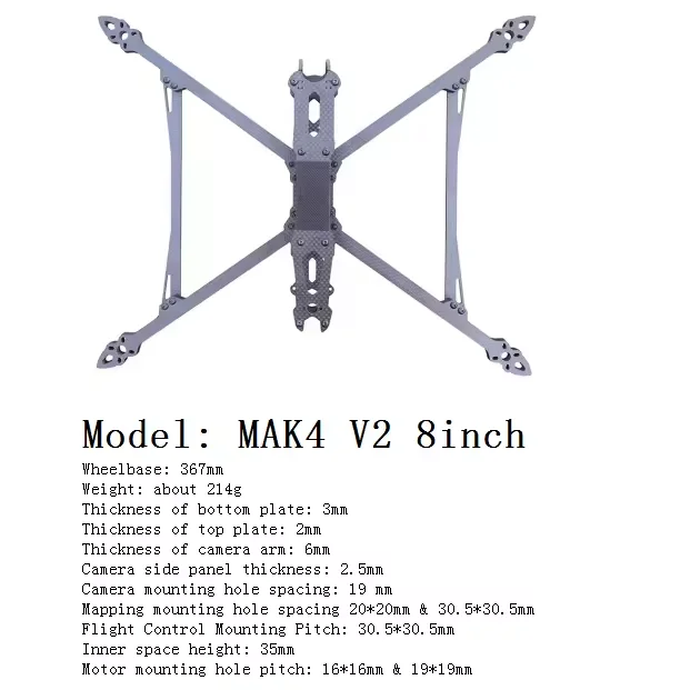 Mark4 V2 vision FPV Drone Frame Kit 8/9/10inch 367/387/427mm Carbon Fiber Frame for RC Racing FPV drone factory