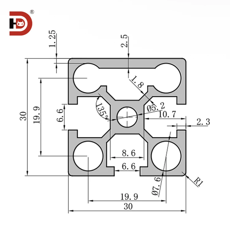 product 3030 extruded aluminum profiles with two slots and three slots industrial 3030 assembly line aluminum alloy profiles-3