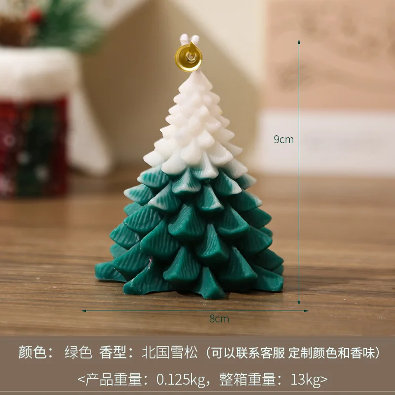 Winter Candle Christmas Tree Shape Scented Aroma Candle Ambiance Sensation Snowflake Christmas Modeling Gift Christmas Candle
