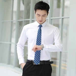 2026 Men's High Quality Formal Dress Shirts Latest Business Class Bamboo Twill Anti-Wrinkle and Breathable for Spring