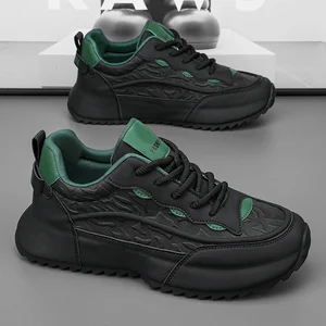 2026 Hot Selling Men's Casual Shoes Fashionable Simple Design Super Soft Thick Soled Sporty Style Lace-Up Closure Mesh Lining