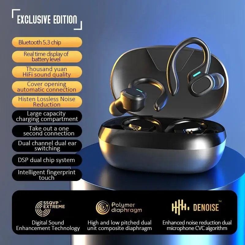 Wireless Sport Earbuds with Noise Cancelling Charging Case