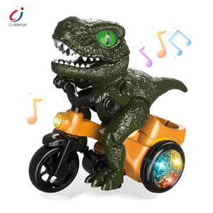 Chengji Cartoon Stunt Toy Car Cool Design Dinosaur Car Light Sound Tricycle Electric 360 Rotation Cartoon Toy Car