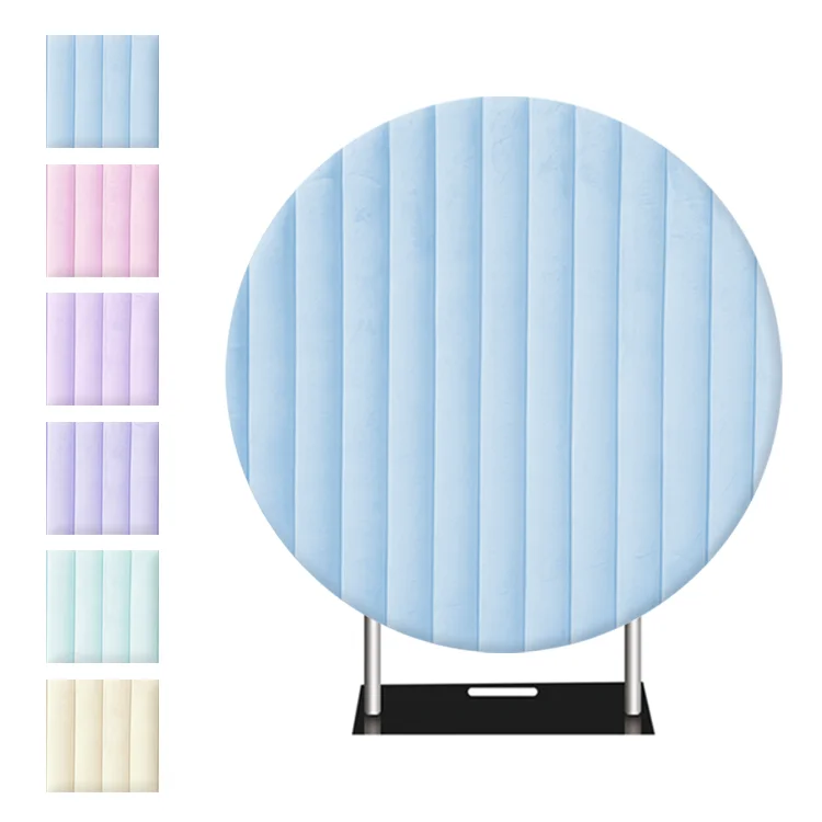 День Рождения Вечеринка свадьба Мероприятия Малыш Синий чехол круглая бархатная декорация 6.5ft подставка Чехлы детский душ