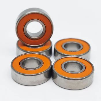 Ceramic Fishing Reel Bearings - 5x11x4mm ABEC 7 Orange Seal Upgrade Kit (2-Pack)