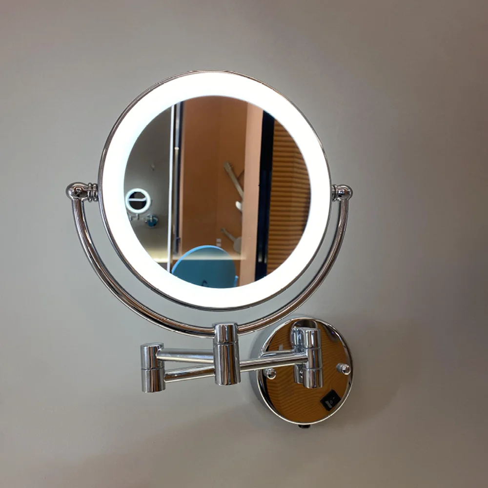 BOYIN Led Vanity Dressing Table Aluminium Frame Bathroom Arch Vanity Mirror with Led Lights Strip Playable Bathroom Stock in USA