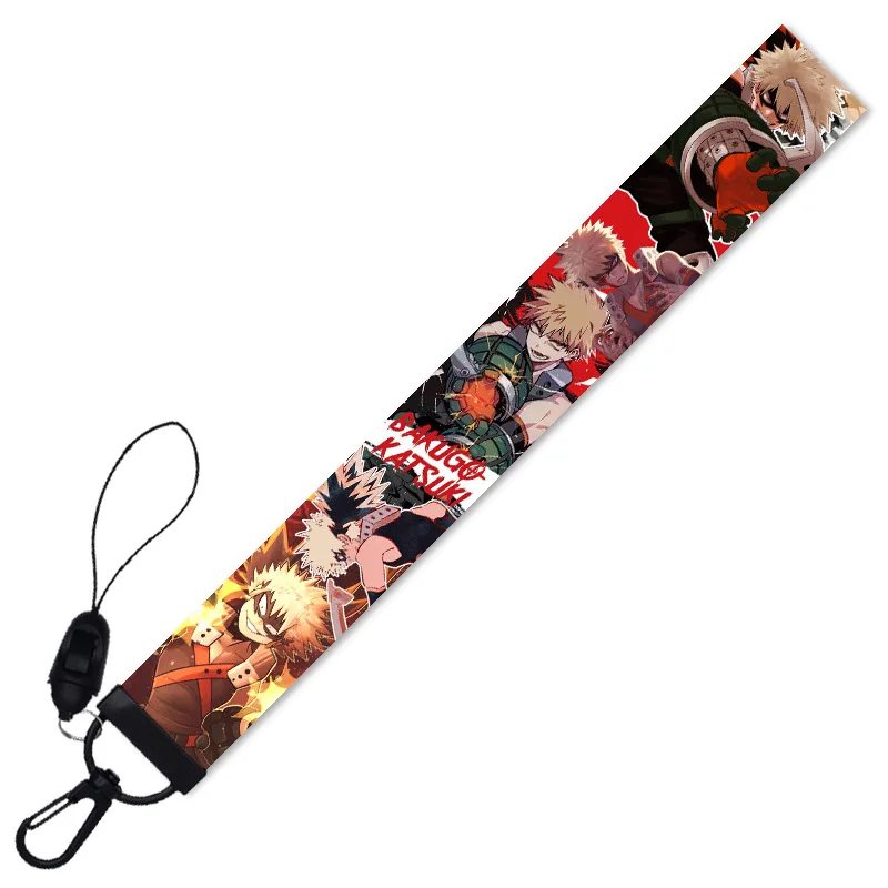 Anime My Hero Academia Lanyard Porte-badge Avec Ruban, Porte-cartes Et Porte-cartes Avec Cordon Pour Porte-clés, Cartes, Expositions (Katsuki Bakugou
