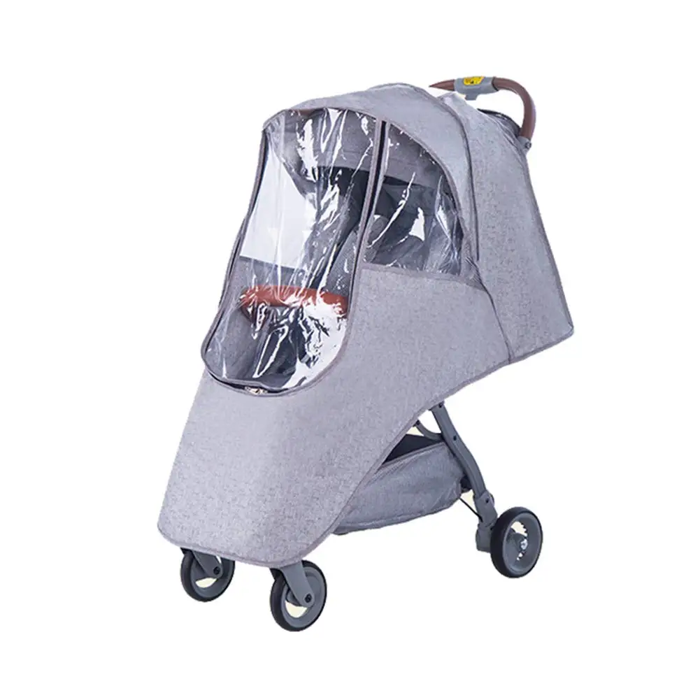 Cover Raincoat Universal Baby Pushchair Buggy Stroller Pram Transparent Rain 