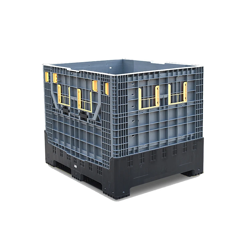 Large Nestable and Foldable Plastic Pallet Container Collapsible Crate Bulk Storage Box for Sale Stackable and Portable