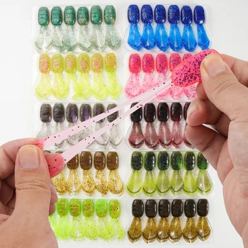 Cheery JOHNCOO 6pcs/lot Artificial Material 7cm 4.5g Floating Add Salt Curved Tail Soft Plastics Fishing Lures Spinner Bait – Soft Lure – view 4