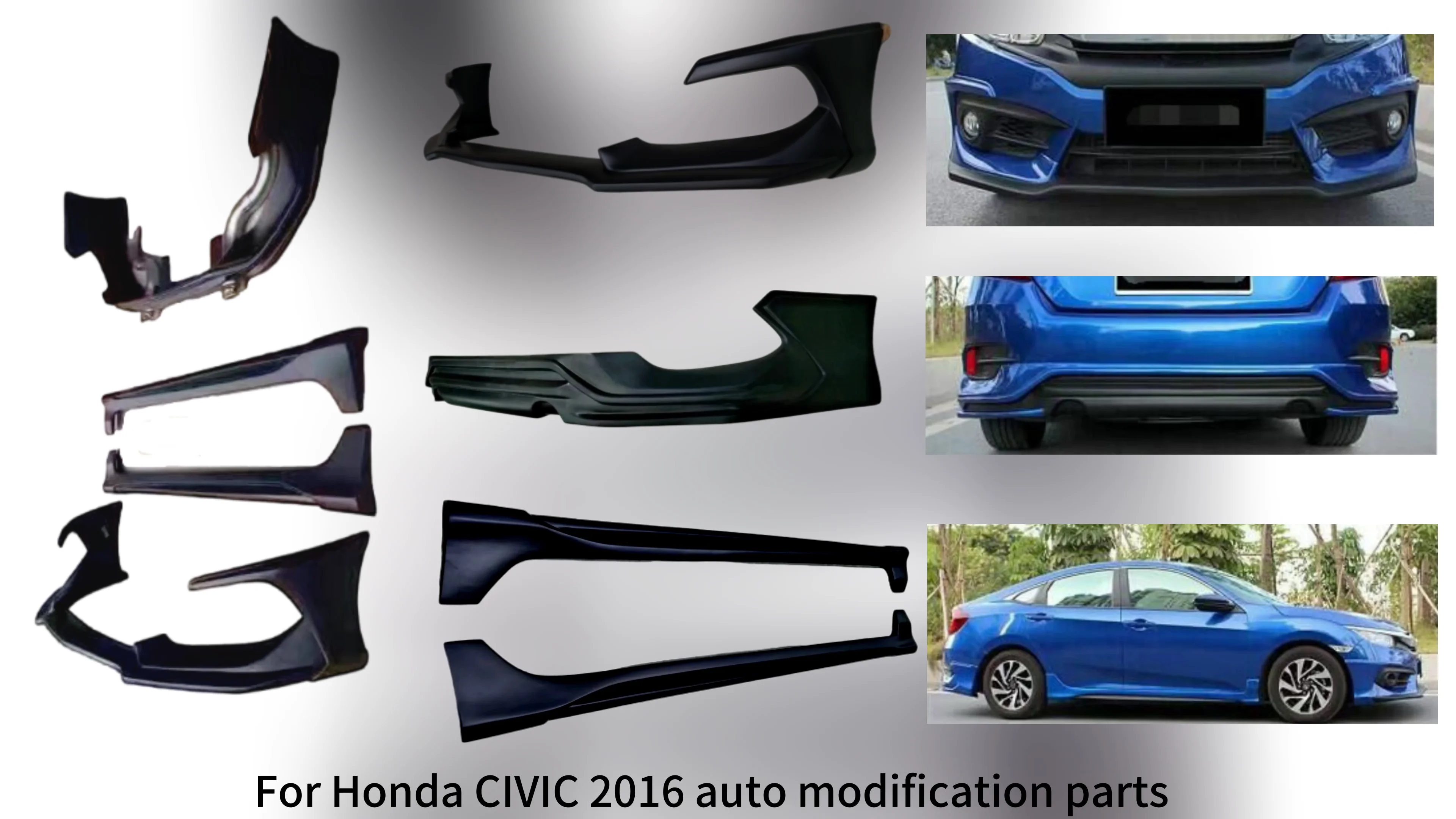 Aftermarket Parts Body Kit Abs Car Side Skirt Bumper For Honda Civic 2016 Type C Buy Car