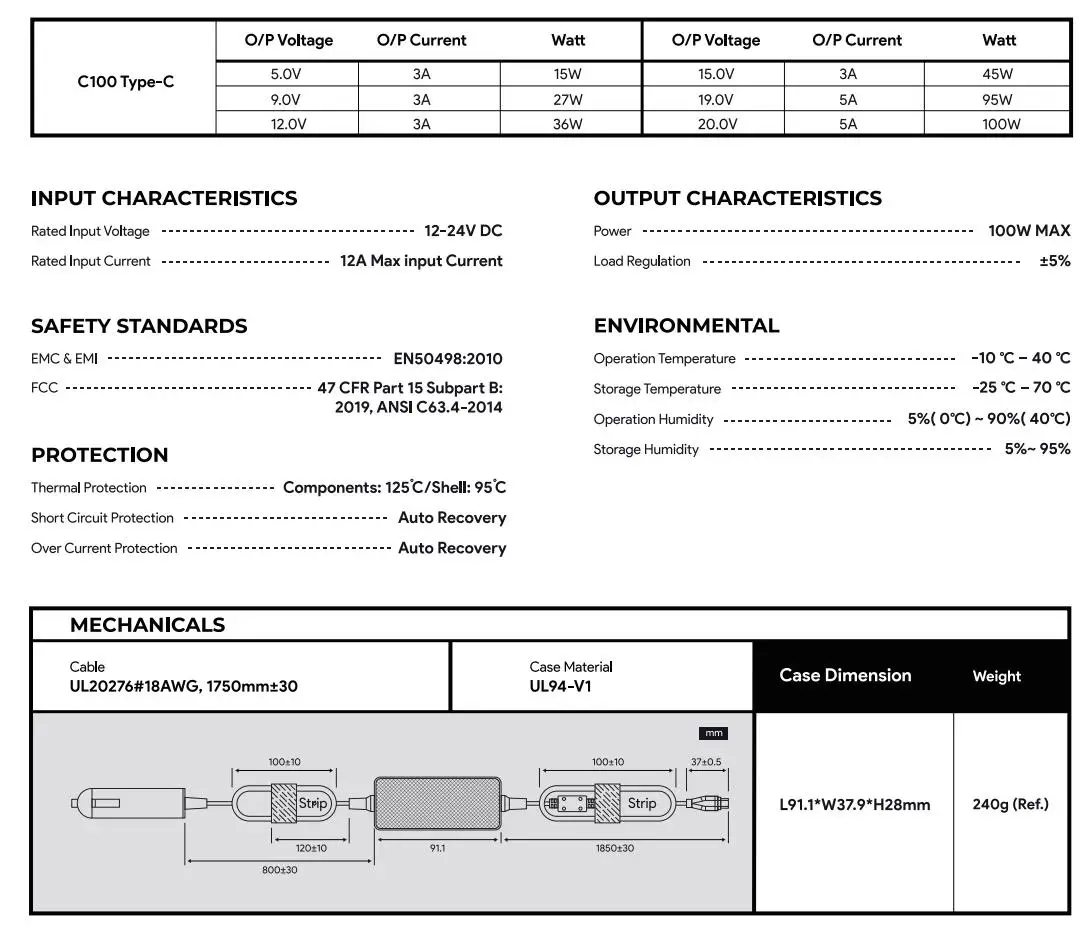 Dc Power Cord Power Cables For Car Refrigerator Car Fridge Freezer