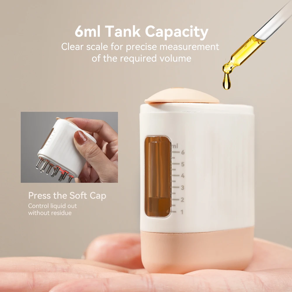 Electric Head Hair Scalp Massager Brush with Smart Red Light Plastic Handle and Laser Type for Hair Growth Lice Comb Included
