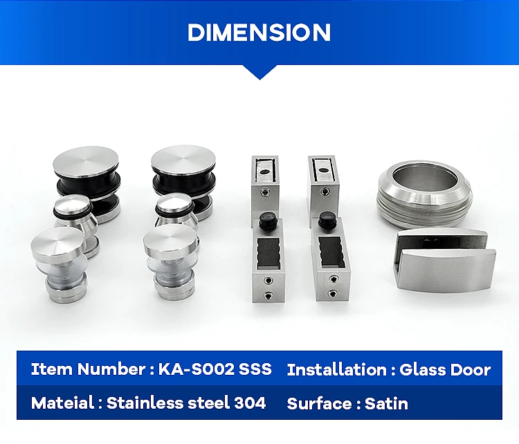 Modern Frameless Sliding Glass Door System Enclosed Shower Room