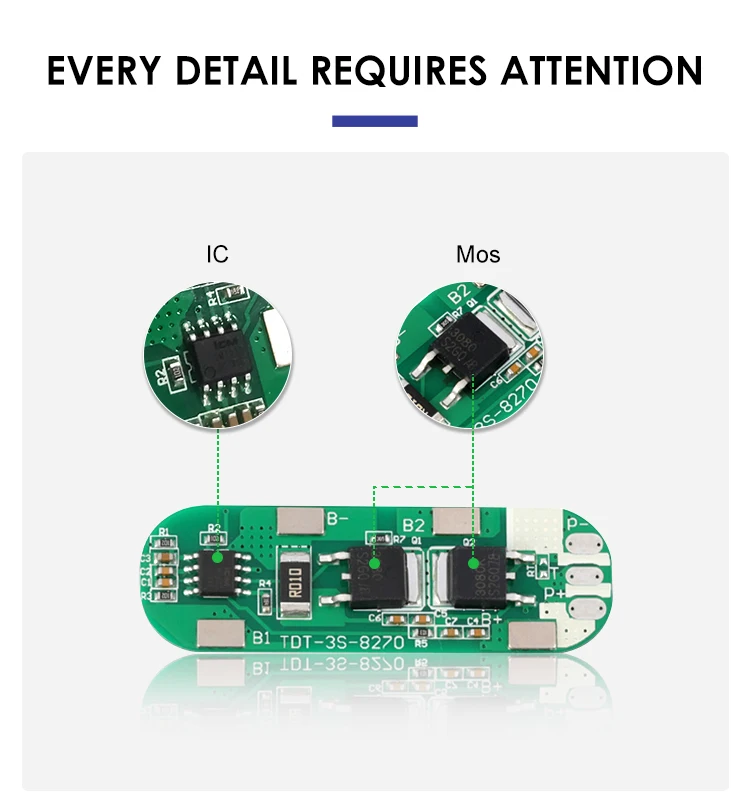 18650 Lithium Battery 3s 12v Bms Pcb For Li Ion Battery Pack 5a 10a Bms