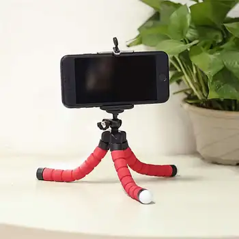 2021 Hot Foldable Mini Tripod Sponge Octopus Mobile Phone Holder Flexible Tripods Bracket Selfie Stick Tripod for Smartphone detail image