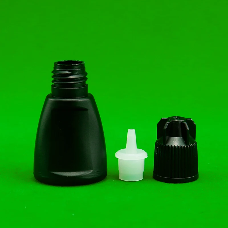 10ml プラスチックキャップ グルーボトル 漏れ防止ジャー まつげエクステ用容器 HDPE 空ボトル