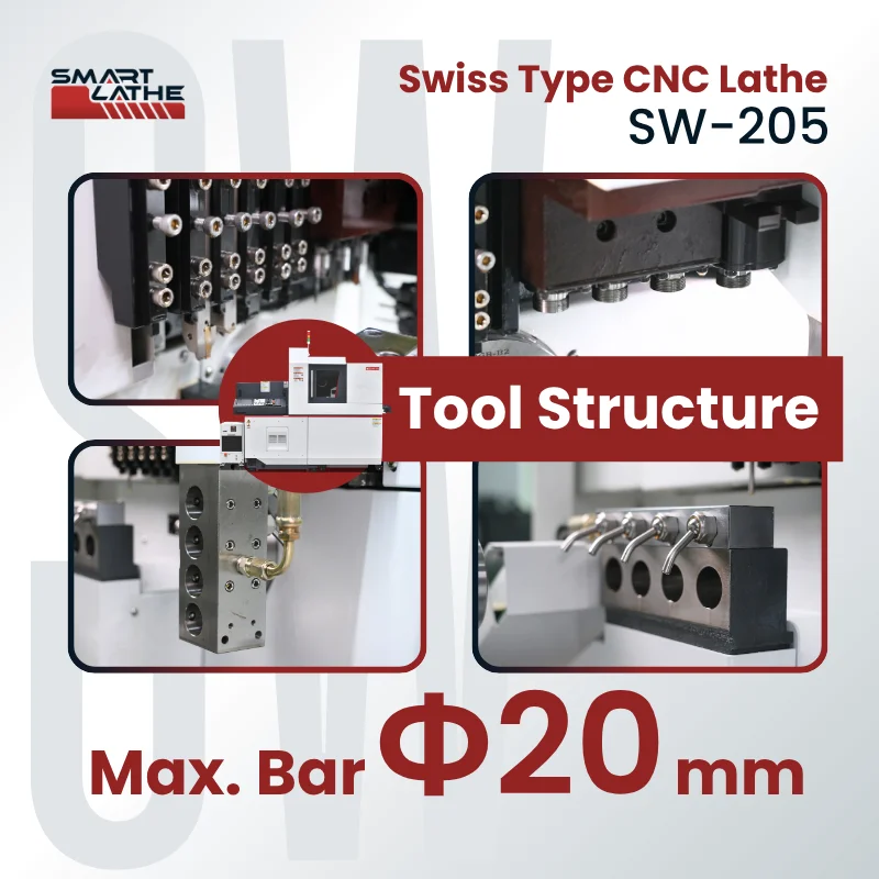 Citizen L20 Swiss Type CNC Lathe Machine 5-Axis Double Spindle