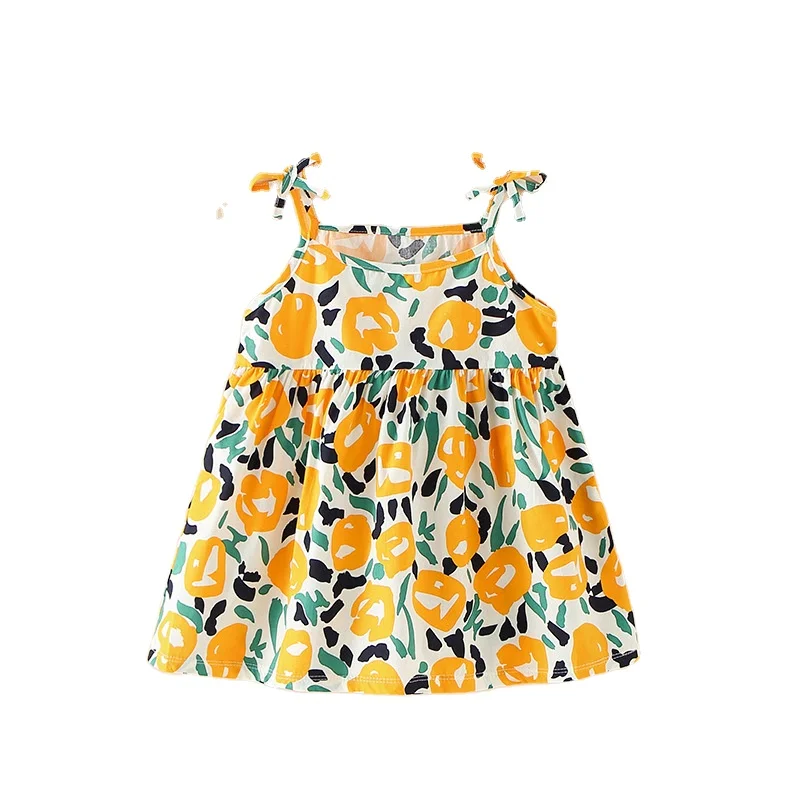 2022 New Arrival Latest Design Summer Cute Kids Clothing Dress Casual Baby Girl Dress