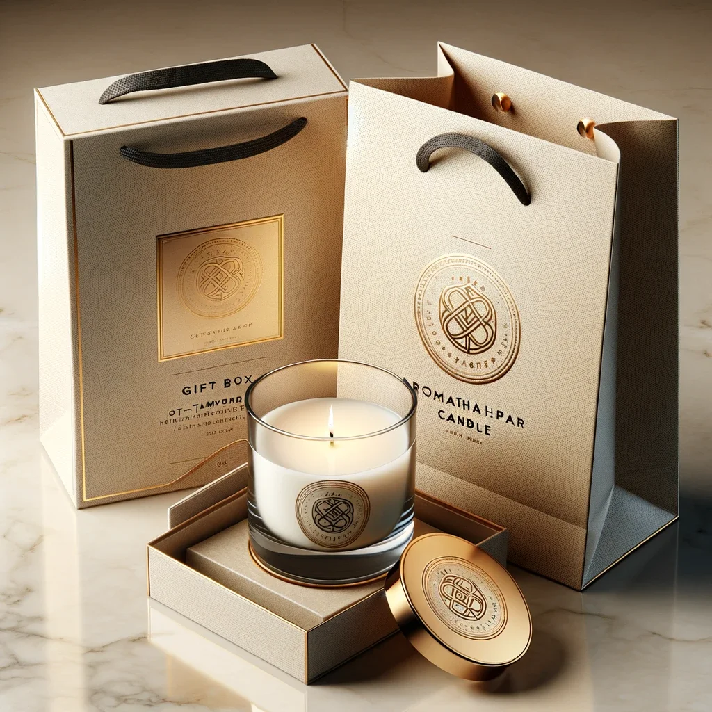 Custom Printed Design Biodegradable Creative Embossing Giveaway Luxury Cardboard Scented Candle Diffuser Packaging Paper Box