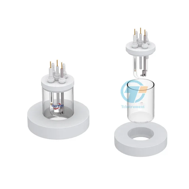 Cylindrical Quartz Electrochemical Cell (open) Buy Quartz