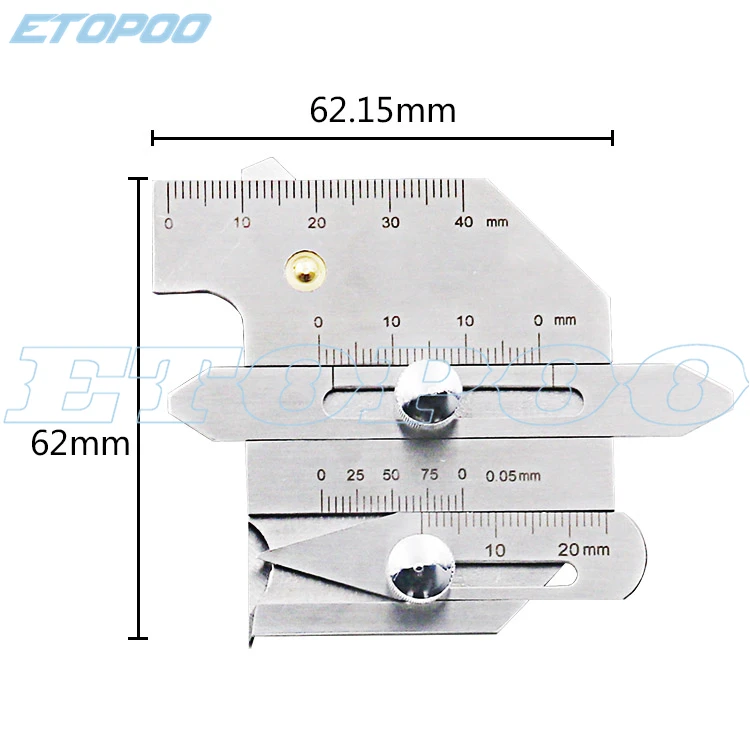 Линейка для инспекции сварных швов из нержавеющей стали HJC40B манометр высота зазор линейка