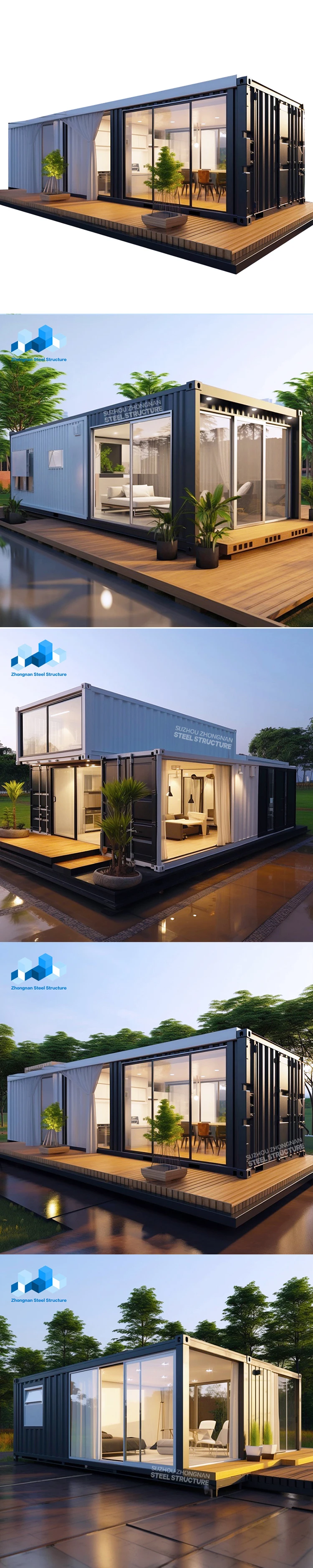 Two Story Prefab Modular Shipping Container House 2 Bedroom ...