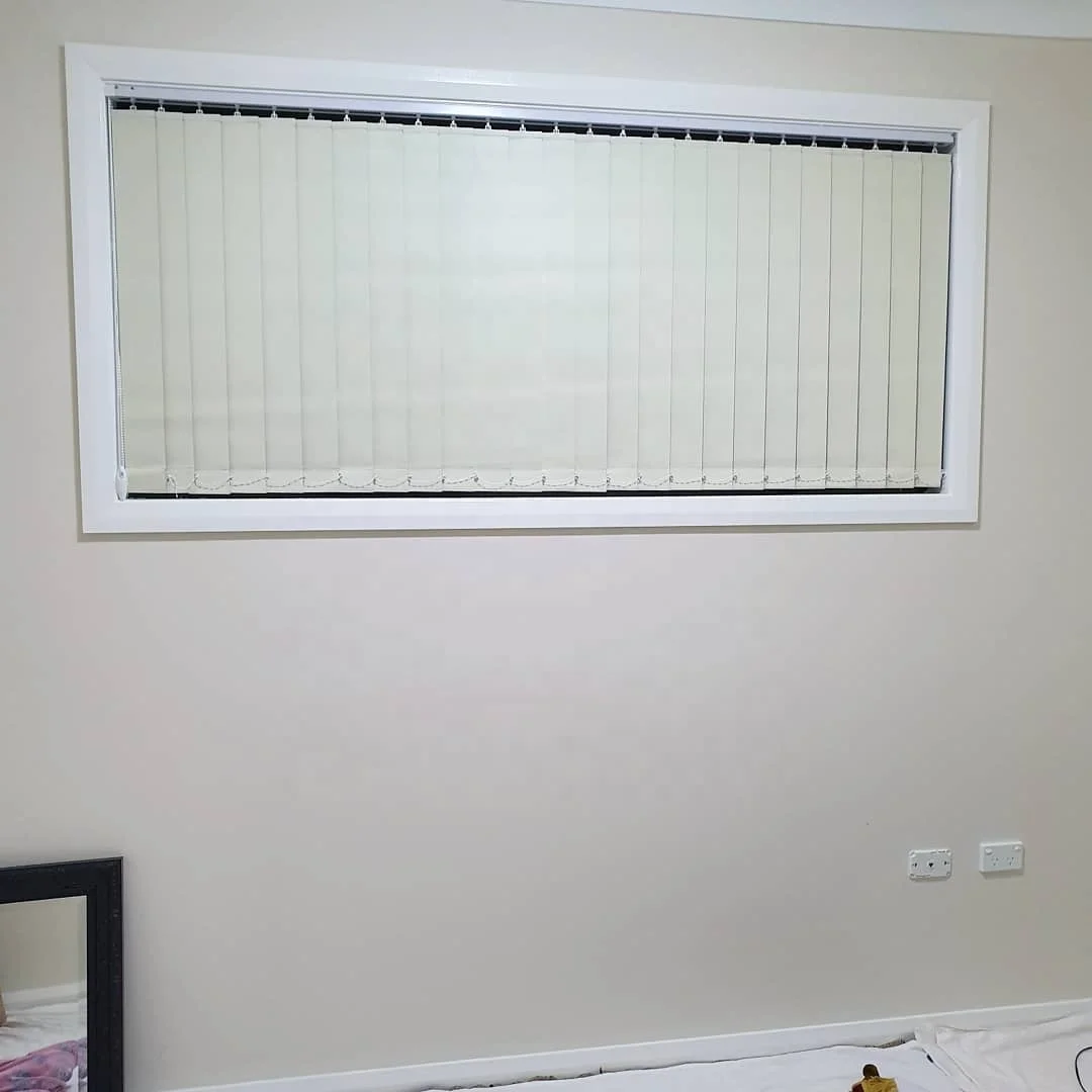 Rod Control PVC Polyester Fabric Vertical Blind Curtain