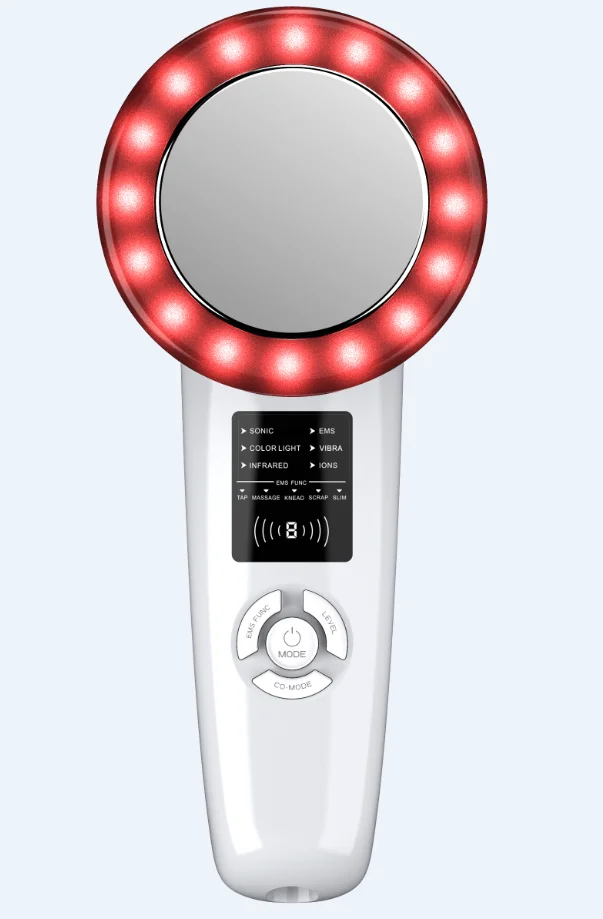 herramientas de adelgazamiento de Estiramiento facial corporal ultrasonido LED galvánico Máquina de cavitación ultrasónica 6 en 1 aparatos de belleza de terapia infrarroja WOT EMS 