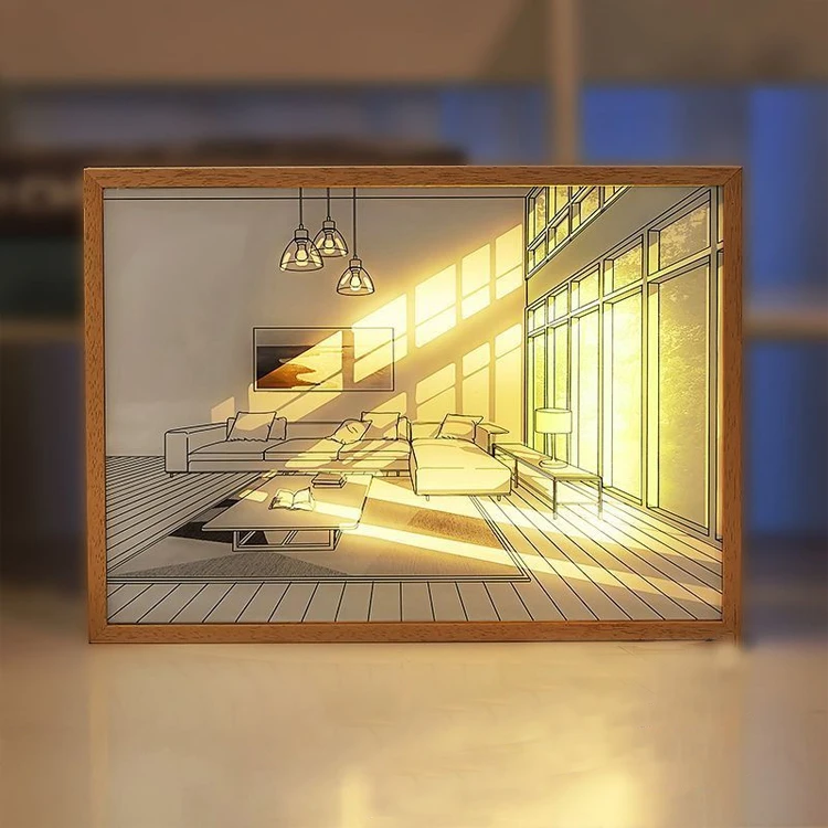 High Quality Light Painting Led Light Frame Lamp Frescoed Decorative Light Painting